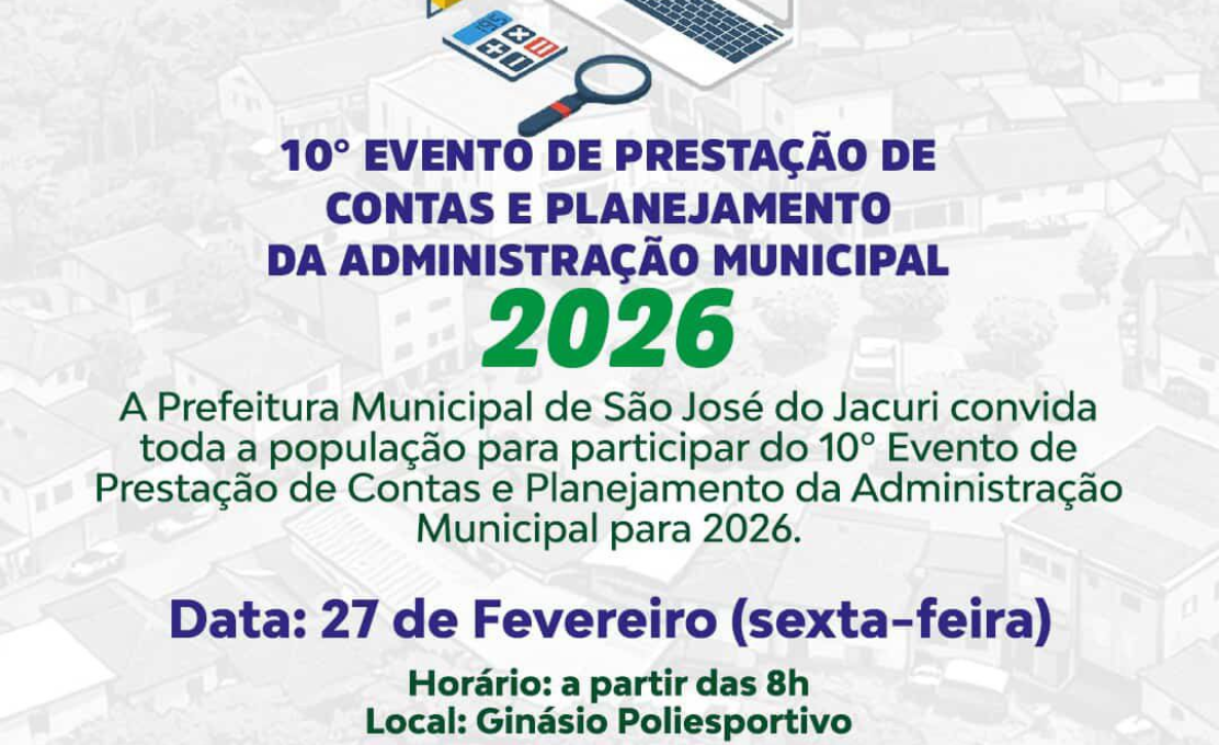 PRESTAÇÃO DE CONTAS dia 27 de fevereiro de 2026